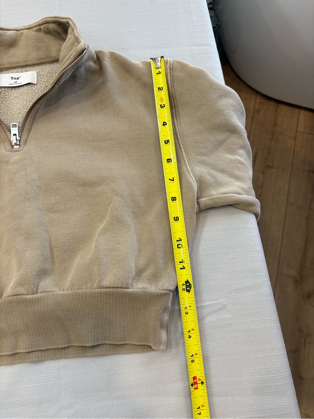 Tna Cropped Quarter-Zip Pullover - Tan #1490 - Picture 13 of 16